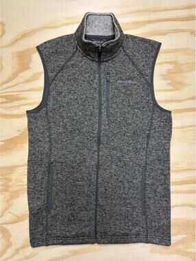 Eddie Bauer Men’s Small Radiator Vest Fleece Lined Full Zip Pockets Brown Grey